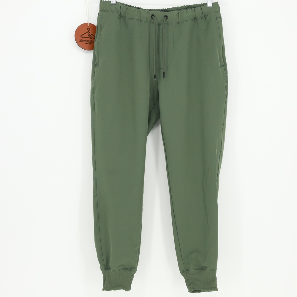 Abercrombie & Fitch Mens Green Technical Jogger Pants Large Drawstring Stretch
